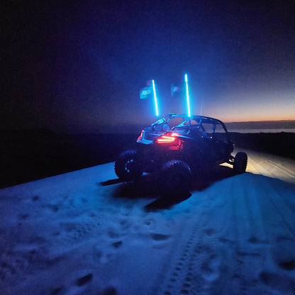 LED Whips Bluetooth RGB- Carbon Fiber