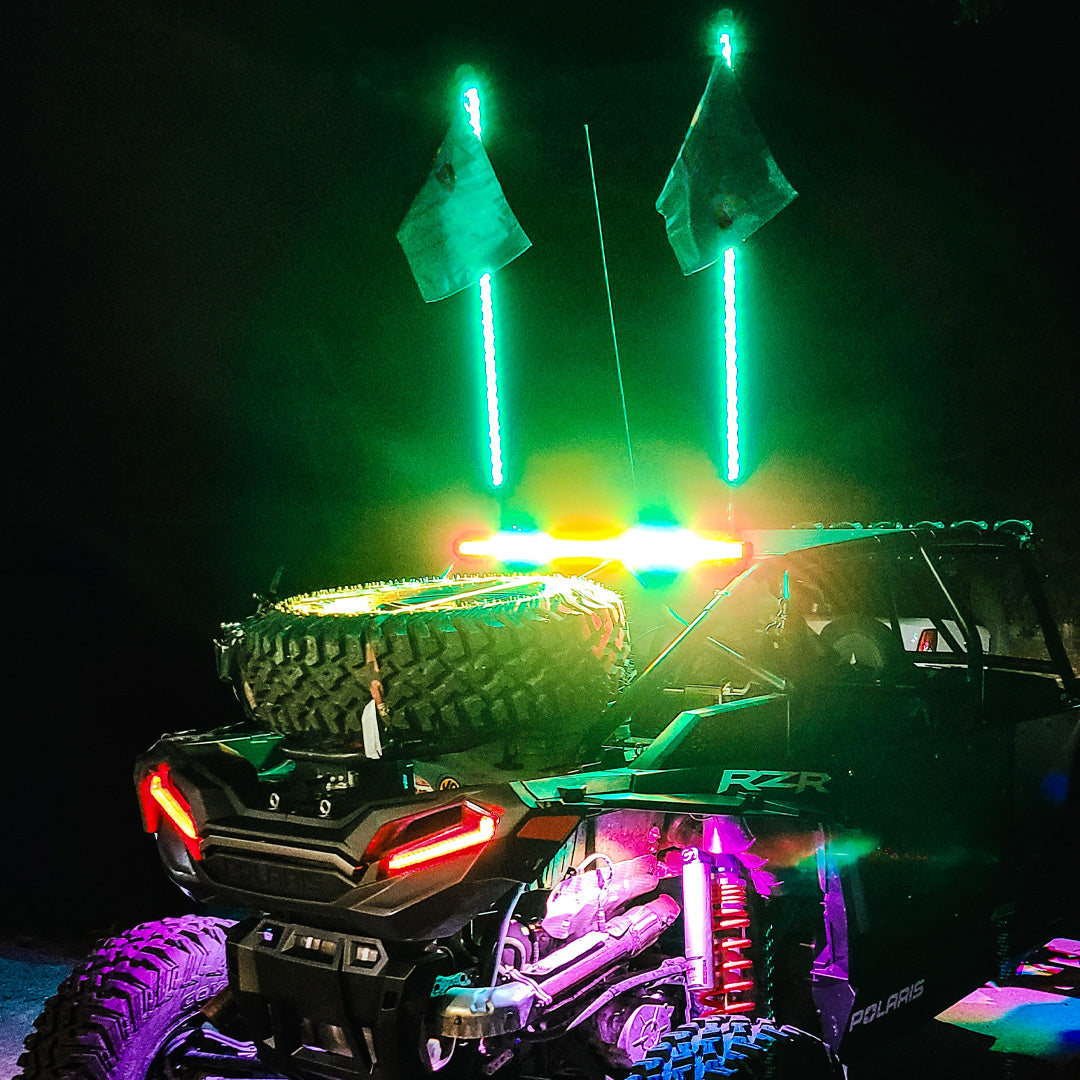 LED Whips Bluetooth RGB- Carbon Fiber