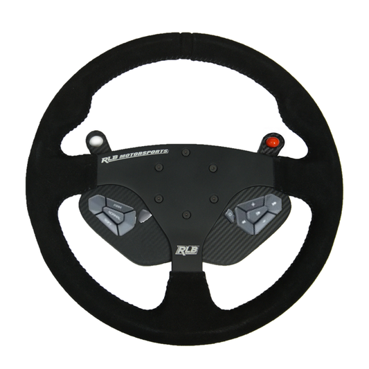 RLB suede UTV steering wheel installed in with Adapt IQ steering button mount plate for Kawasaki H2 